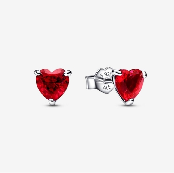 Pandora Jewelry - Pandora Red Heart Stud Earrings 292549c01